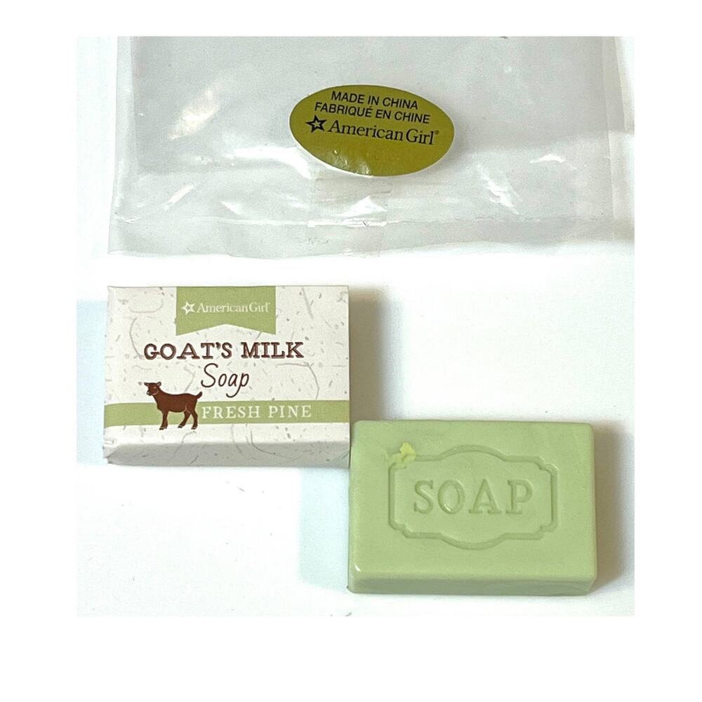 NEW American Girl GOAT’S MILK BAR SOAP Fresh Pine Green Bath Doll Toy Accessory